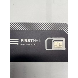 AT&T Wireless FIRST NET TRIPLE-CUT SIM CARD - works w/ AT&T FIRST RESPONDER