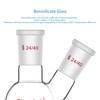 stonylab Flat Bottom Flask FBF, Heavy-Walled 2-Neck Laboratory Flask Borosilicate