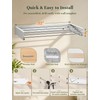 32'' Wall Mounted Clothes Drying Rack, Foldable & Collapsible Wall