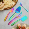 A · HOUSEWARE Rainbow Cheese Knives Silverware Set 8 Pieces