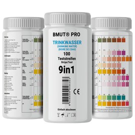9-in-1 Drinking Water Test Strips - Water Tester Pack of 100 - for Tap Water Quality Analysis Total Hardness Lead Copper Nitrate