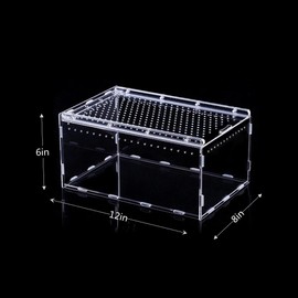 Premium Acrylic Reptile Tank - Terrarium Kit for Gecko, Snake & Jumping Spider Enclosure - Clear Visibility & Optimal Ventilation - Easy Assembly (9.8" x 5.9" x 5.9")