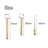 Pack of 6 TPortable Titanium Toothpicks, Integrated Toothpick with Key