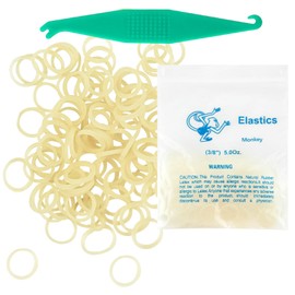 YYING Orthodontic Rubber Bands for Braces 3/8'' Medium 5 oz, 100 Pcs Dental Intraoral Elastic Bands