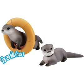 Takara Tomy Ania AS-15 Eurasian Otter (Floating Ver.) Animal Dinosaur Realistic Moving Figure Toy 3 Years and Up, Pass Toy Safety Standards ST Mark Certified