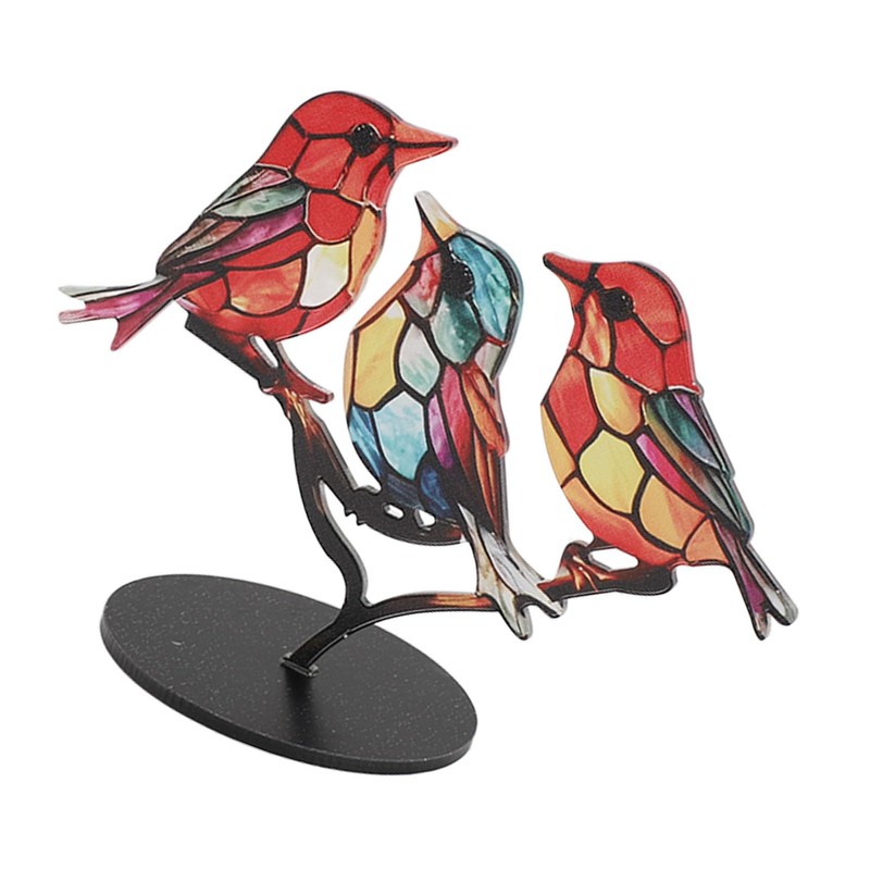 Birds On Branch Craft, Flat Bird Craft Statue for Home