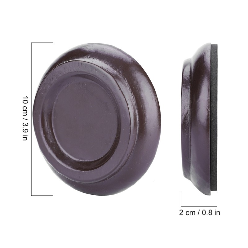 4Pcs Beech Wood Round Piano Foot Pads Set Upright Piano