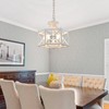 ZSDHXi 6-Light Antique White Pendant Light, Modern Farmhouse Chandeliers for