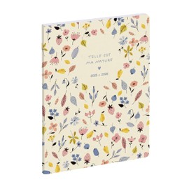 Exacompta - 2002043E - Weekly Diary for Office SAD 20 Julie Adore - 15 x 21 cm - September 2024 to December 2025 - 16 Months - Visual Nature