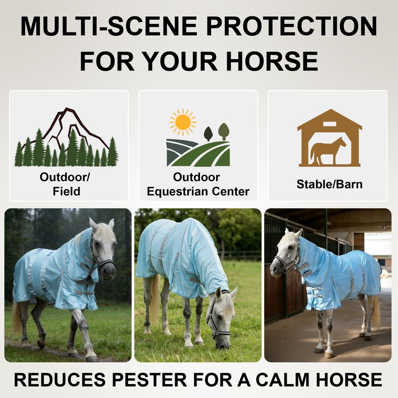 Gallopoff Summer Horse Fly Sheet with Detachable Neck & Belly