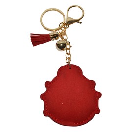 Popfizzy Ladybug Keychain for Women and Girls, Rhinestone Good Luck Lady Bug Purse Charm, Bling Backpack Keyring, Keyfob