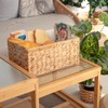 Water Hyacinth Storage Basket for Organizing,Large Wicker Basket Rectangular Bins