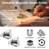 Multi-Purpose Magnetic Seam Guide for Sewing Machine with Threader, Stainless
