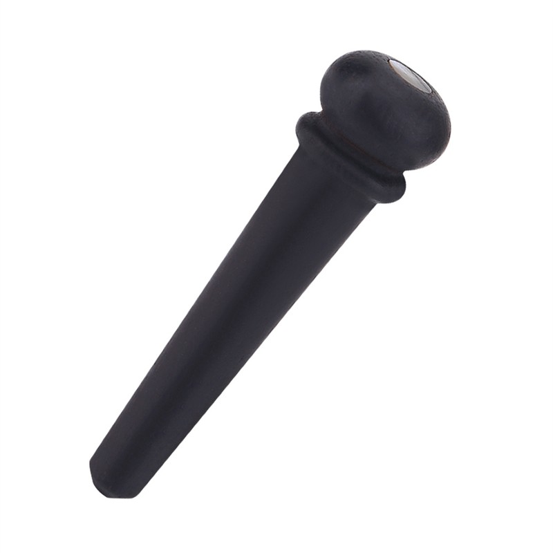 6Pcs Ebony Bridge Pins With Abalone Shell for Acoustic Folk
