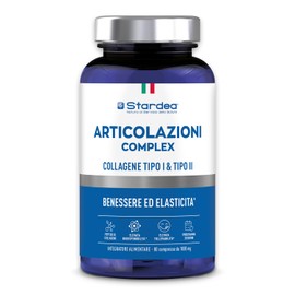 Collagene per Articolazioni | 80 compresse | 3000 mg Collagene marino di Tipo 1 e 2 | Collagene idrolizzato peptidi con Manganese e Rame | Tendini e Articolazioni | STARDEA ARTICOLAZIONI COMPLEX