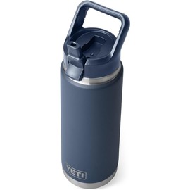 YETI Rambler C Straw Bottle, Vacuum Insulated Stainless Steel Bottle with Straw Stopper, Navy, 26 oz