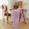 Leetaltree 1 Pack Lilac Cheese Cloth Table Runner, 35x120 Inch