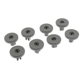 FIND A SPARE Pack of 8 Universal Dishwasher Lower Basket Grey Wheels 40mm To Fit Zanussi Aeg Elec.trolux John Lewis Ik.ea Alternative to 50286965004 | 50269971003