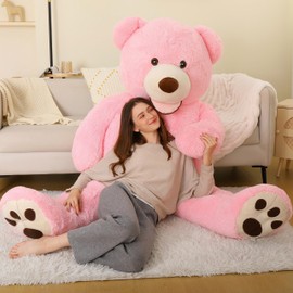 MorisMos Giant Teddy Bear Plush 6ft, Huge Pink Teddy Bears for Girlfriend, 6 Foot Large Big Bear Gifts for Valentine's Day, Baby Shower, Birthday