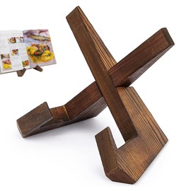 ELTONGUU Cookbook Stand for Kitchen, Recipe Book Holder Wooden Multifunctional Display Stand for Countertops, Tablets