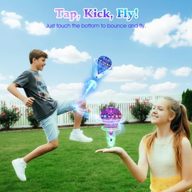 Bouncing Fly Ball, Magic Hover Spinner with Dazzling Lights, Floating Cosmic Globe Party Toy, Christmas Birthday Gift for 6 7 8 9 10+ Year Old Boys Girls (Blue)