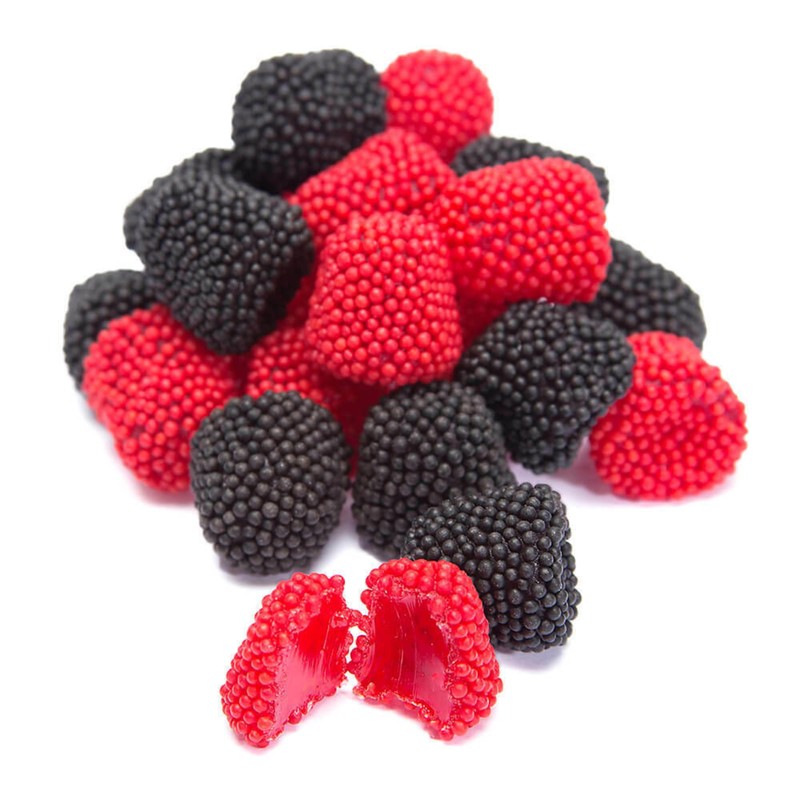 By The Cup Raspberries and Blackberries Soft Chewy Fruit Flavored