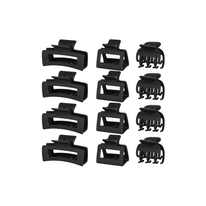12 PCS Hair Claw Clips for Women – Small Medium