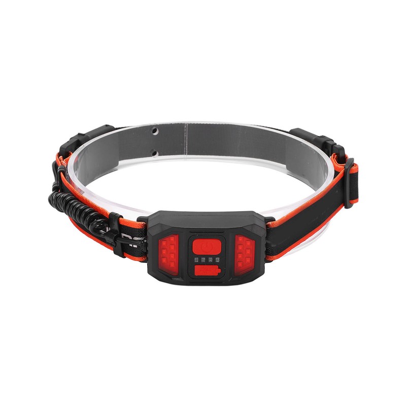 USB Rechargeable LED Headlamp Waterproof Outdoor Red Light Warning Head