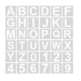 AIEX 36pcs Letter Stencils, 3inch Reusable Plastic Letter Number Template Alphabet Stencil Craft Stencils for Painting DIY Art Projects Decoration