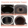 YJX 60.9oz Large Cast Iron Teapot for Stovetop Safe, 6