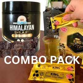 Ashraf Naturals - Pakistan Real Himalayan Shilajit 15 Honey Sticks  Gummies combo 4 Immune brain Health