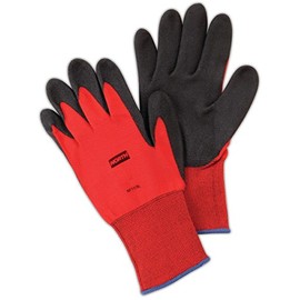 Honeywell North by Honeywell NF11/10XL NorthFlex Red NF11 Foamed PVC Palm Coated Gloves, Nylon, Size 10, Black/Red (Pack of 12)