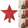 20CM Red Star Tree Topper Christmas Tree Decoration Glitter Tree