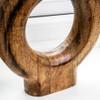 Round Donut Vase Mango Wood Rustic Country Flower Bud Decorative