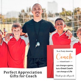 Coach Thank You Cards Bulk Coach Gifts for Men Women Baseball Softball Retirement Birthday Back to School Appreciation Gifts for Soccer Cheer Basketball Volleyball Football Coaches Day Christmas