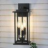 ZHMDJDSH ZHMDJDSH 1-Pack 15" Outdoor Wall Lantern Candelabra 3-Light, Waterproof