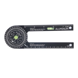 Miter Saw Protractor Metal Angle Measurement Finder Gauge Cutting Guide Tool with Bubble Level