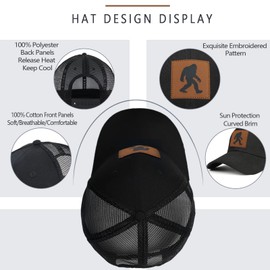 Bigfoot Sasquatch Hat Bigfoot Sasquatch Gifts for Men Hiking Hat Father's Day Christmas Birthday Gifts for Dad Husband Grandpa Snapback Trucker Hat Baseball Cap