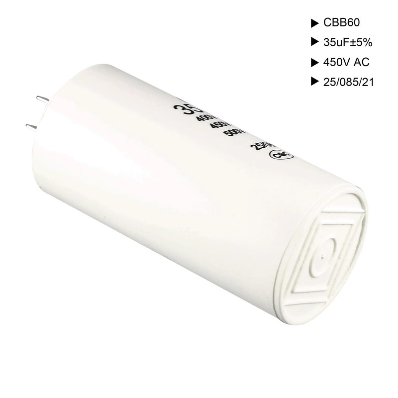 JUNJIAHUAYUE 35uF CBB60 Motor Run Capacitor 450V AC Double Insert
