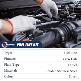 ArbDicco 819-876 Fuel Line Kit Compatible with GMC Sierra Chevy Silverado 2500 3500 HD 2004-2010 Crew Cab 6.0L 8.1L, 15946177 15946180 15946198