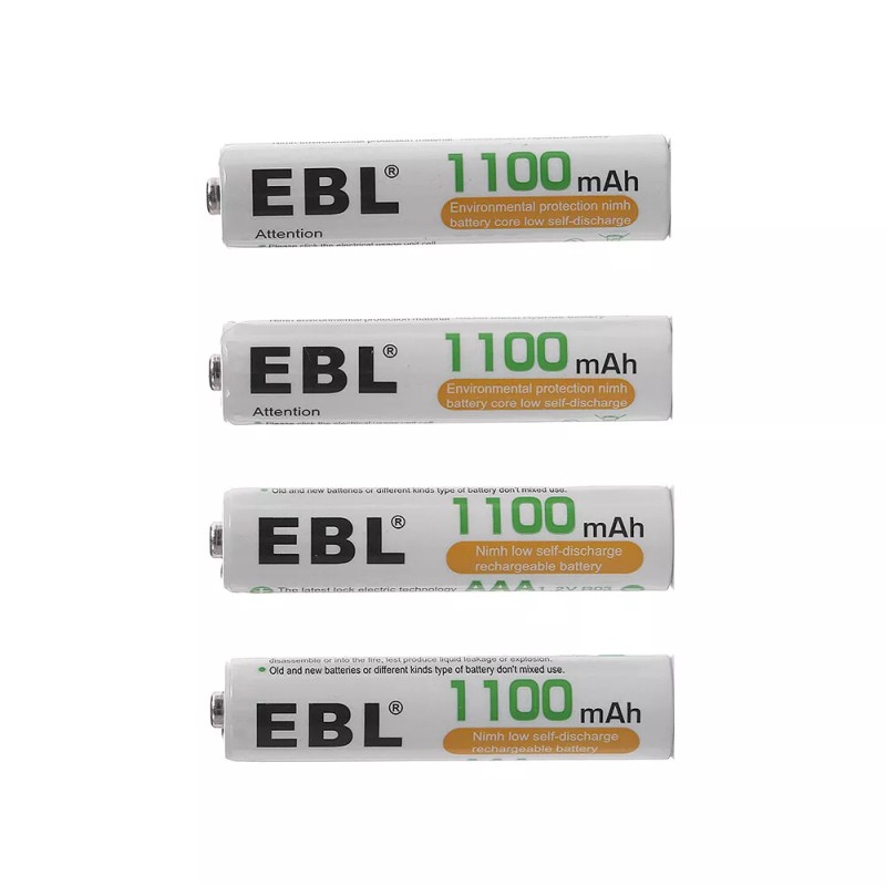 EBL Rechargeable AAA Batteries,16 Packs,1.2V 1100mAh NIMH Battery