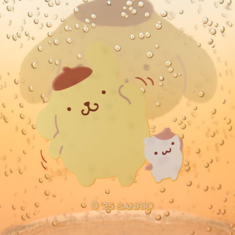 Sanrio 176079 Clear Tumbler, Pom Pom Pudding, AS Resin, Tableware,