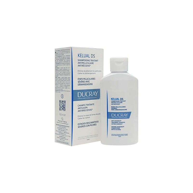 Pierre Fabre Ducray Kelual DS Anti-Reappearance Dandruff Treatment Shampoo, 100
