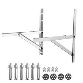 Rogvoc 304 Stainless Steel Wall Mount Bracket for 9000-24000 BTU Mini Split AC, Rust Resistant Outdoor Support Frame for Heat Pump Condenser
