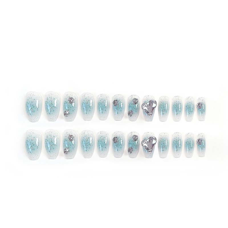 HAPVITAL 24 Pieces Popular Nail Tips, False Nail Tips, 3D