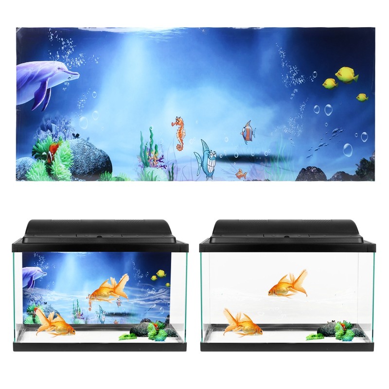 Waterproof Aquarium Background Wall Sticker Pvc Self Adhesive Fish Tank