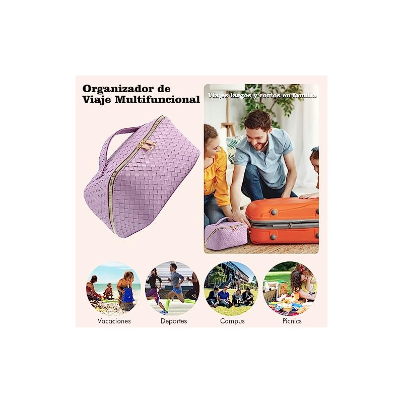 Bolsa de Cosméticos de Viaje de Gran Capacidad para Mujer,