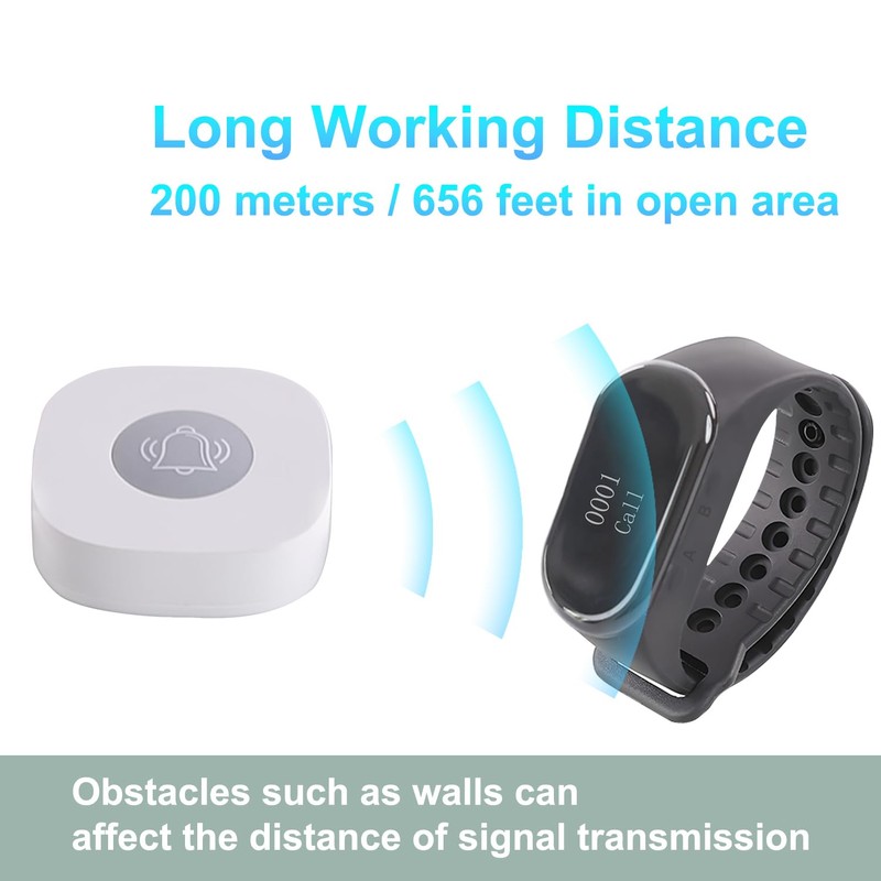 LOUKIENE Wireless Calling System, 1 Wirst Watch Receiver 10 Call