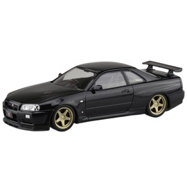 Aoshima Bunka Kyozai No. 11-SP2 The Snap Kit Series Nissan R34 Skyline GT-R Custom Wheel (Black Pearl) Color Coded Plastic Model