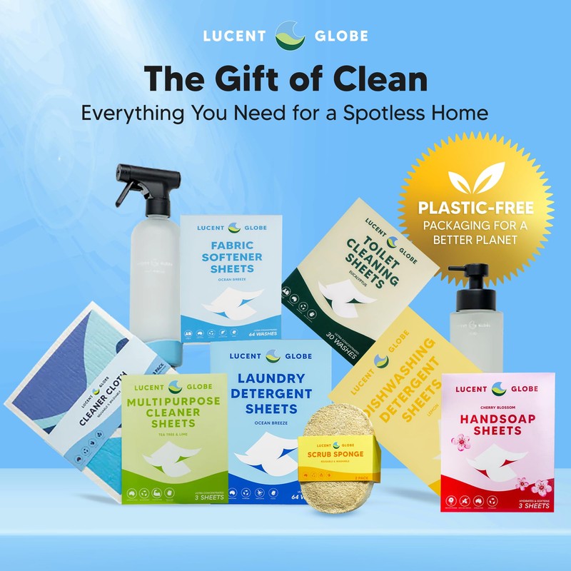 Lucent Globe Dishwasher Dishwashing Detergent Sheets, Dish Soap & Dishwashing